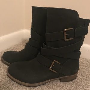 Crown Vintage Black combat boots